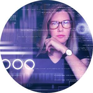 Woman looking at screen