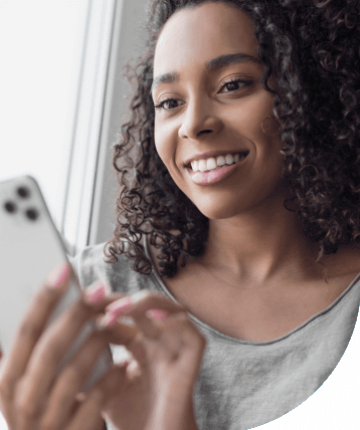 Woman using smartphone