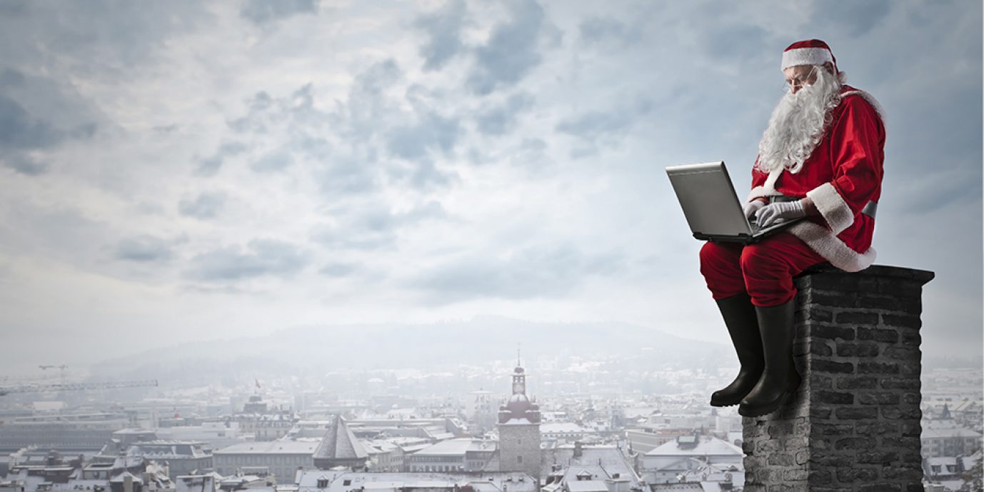 Santa on Laptop