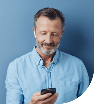 Man looking at phone