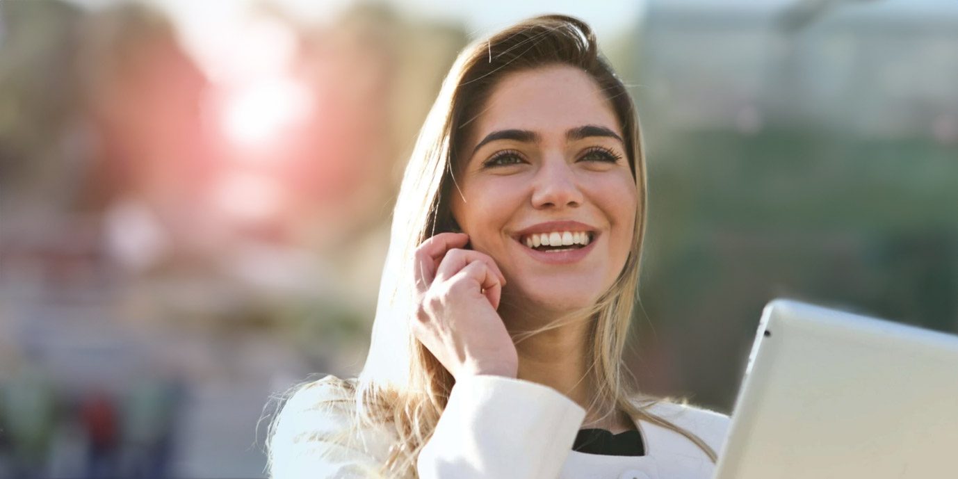 Customer speaking with a service agent.