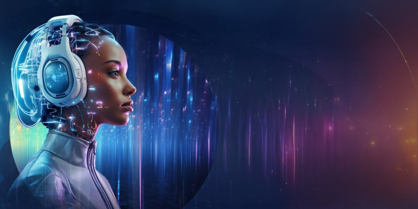 image of futuristic contact center agent - AI generated